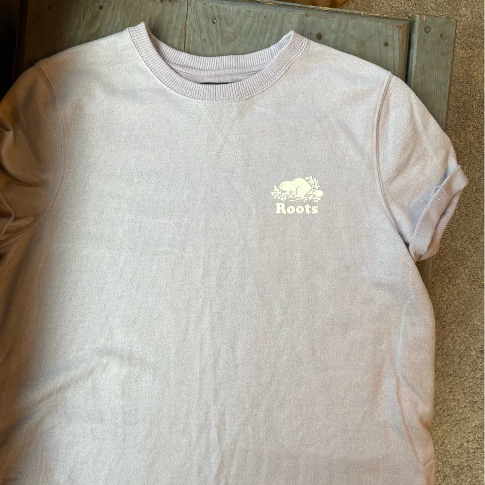 Roots lavender short sleeve sweatshirt dress | size medium - Picture 2 of 6